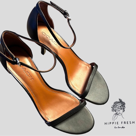 Coach Black Strappy Heeled Sandals  Size 8.5 New With Out Box - Picture 4 of 7